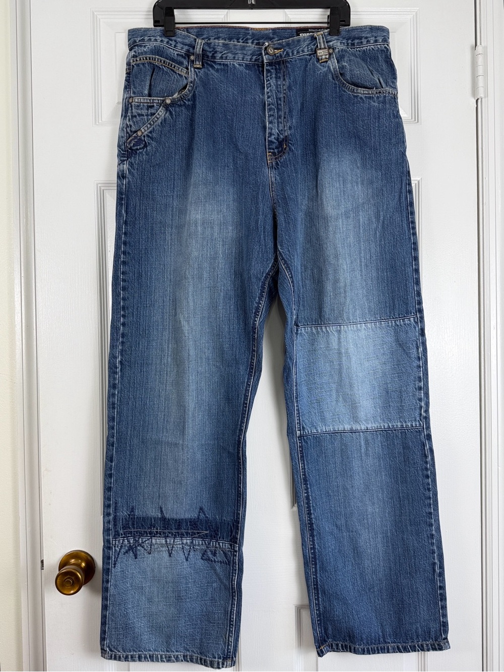 Y2K Men's Baggy Patchwork Skater Jeans 38/33